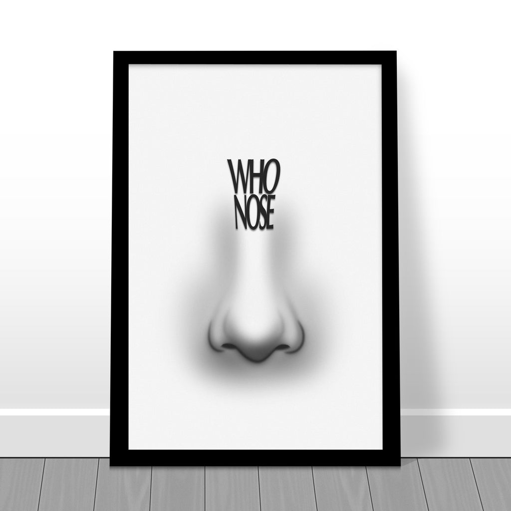 "Who Nose" Minimalist Design Print