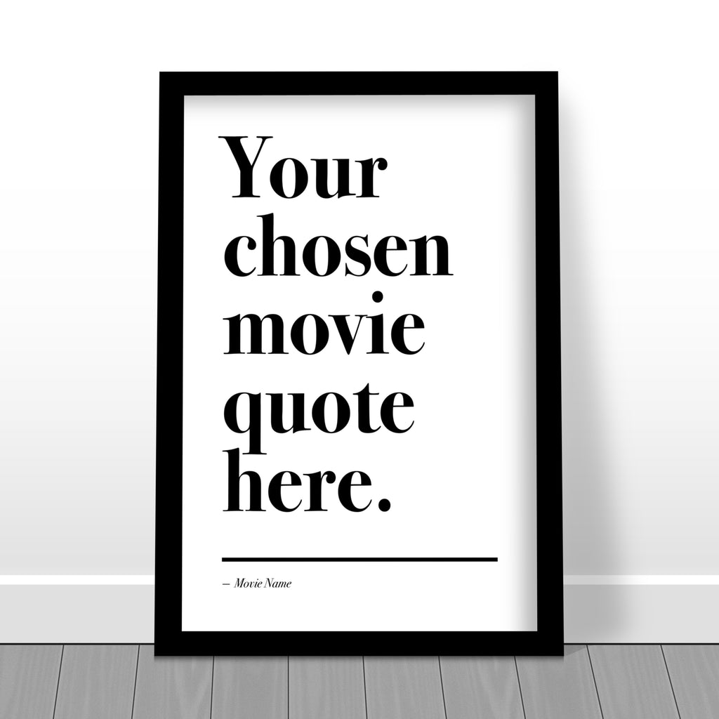 Movie Quote Prints: Minimalist Design Film Posters
